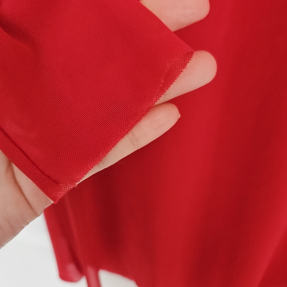 Wilfred Free semi sheer red kristen t shirt long sleeve - Picture 6 of 6